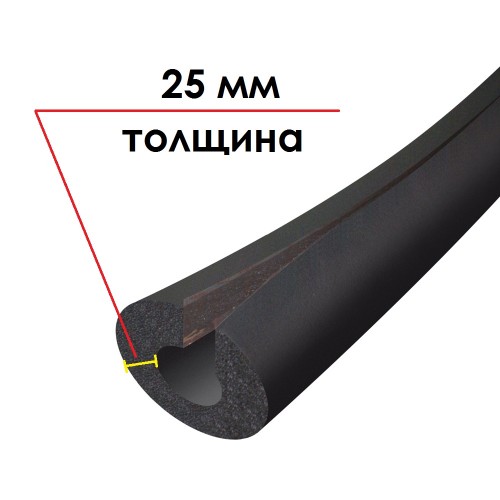 Трубка K-FLEX 25x048-1 ST IN CLAD black
